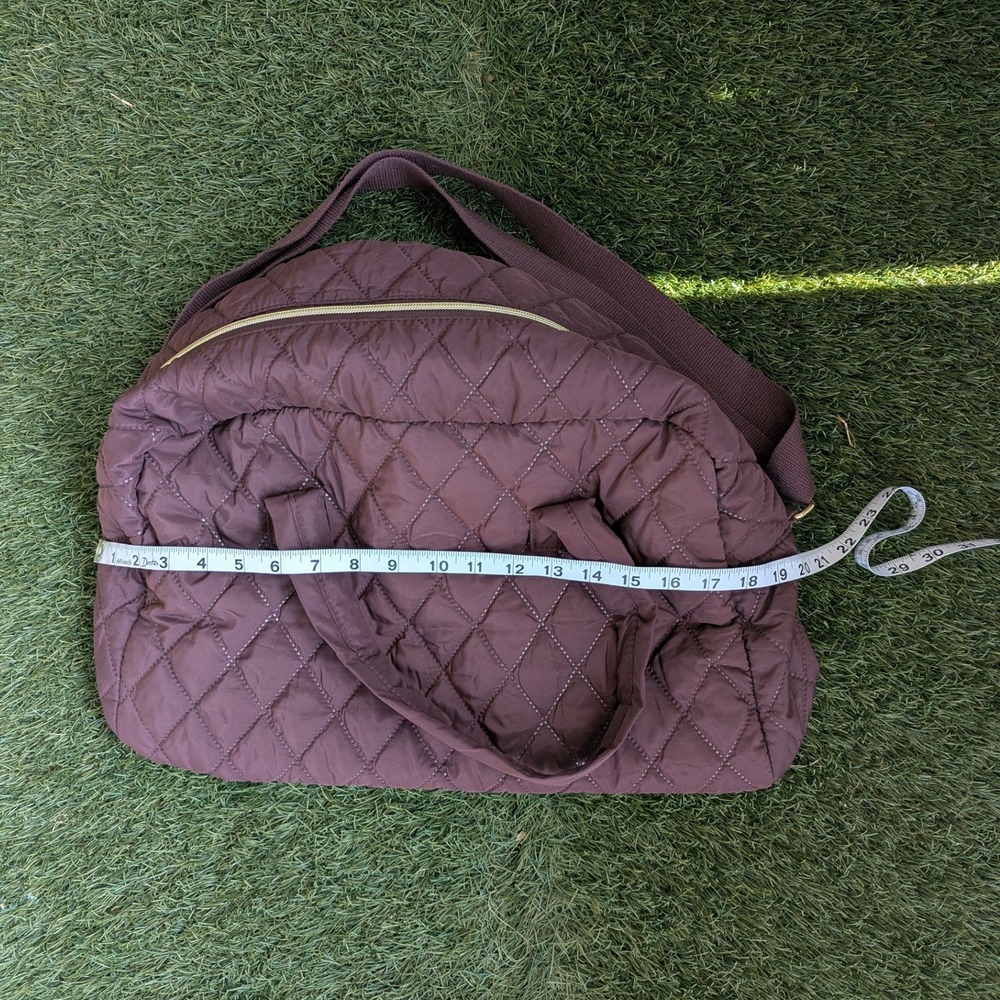 New With Tags Ulta Beauty Quilted Duffle Bag Plum Purple Weekender Travel Gym - Picture 7 of 8